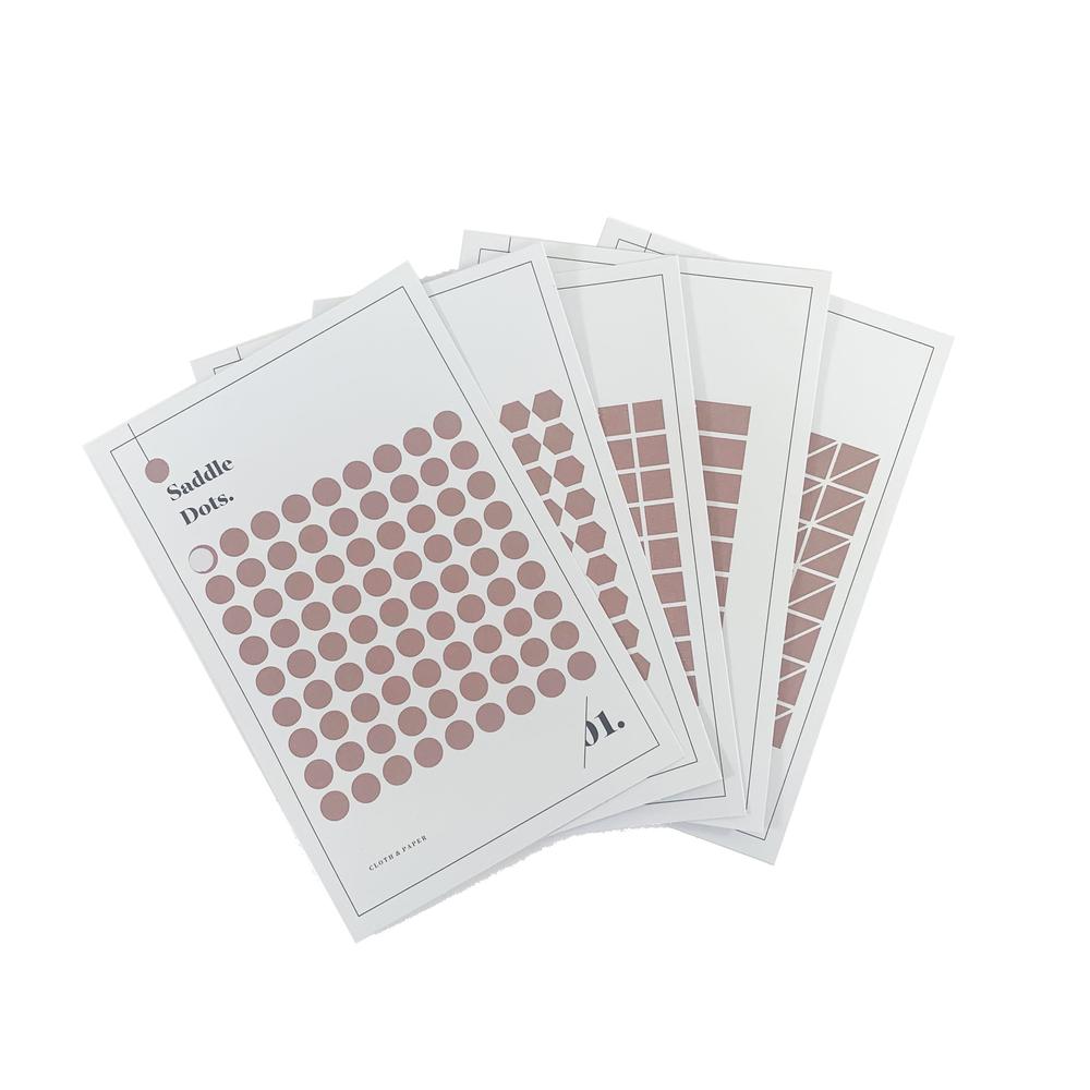 MINIMAL SHAPE STICKER SET | SADDLE