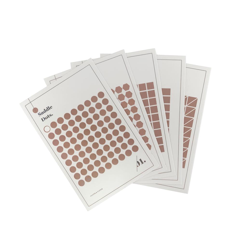 MINIMAL SHAPE STICKER SET | SADDLE