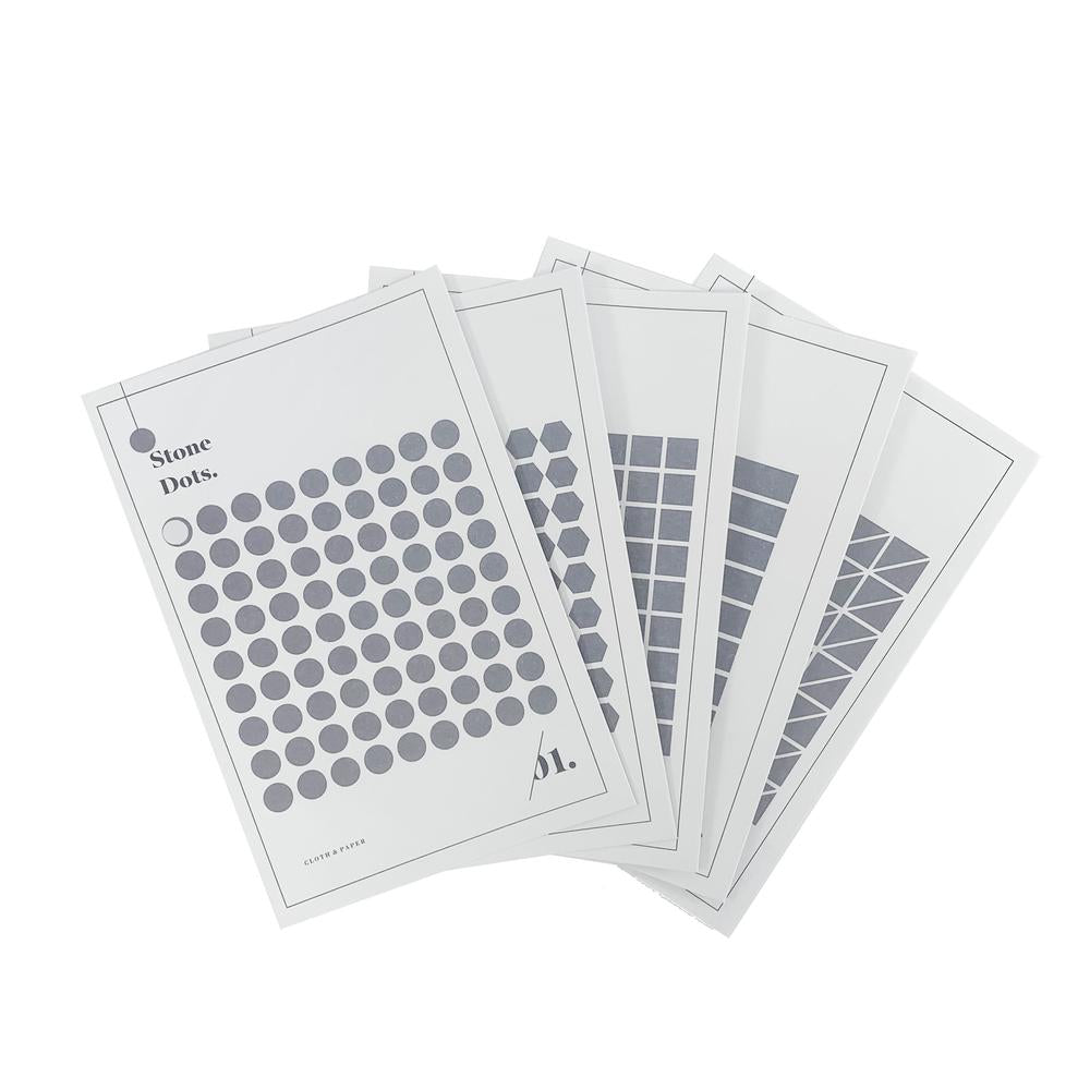 MINIMAL SHAPE STICKER SET | STONE