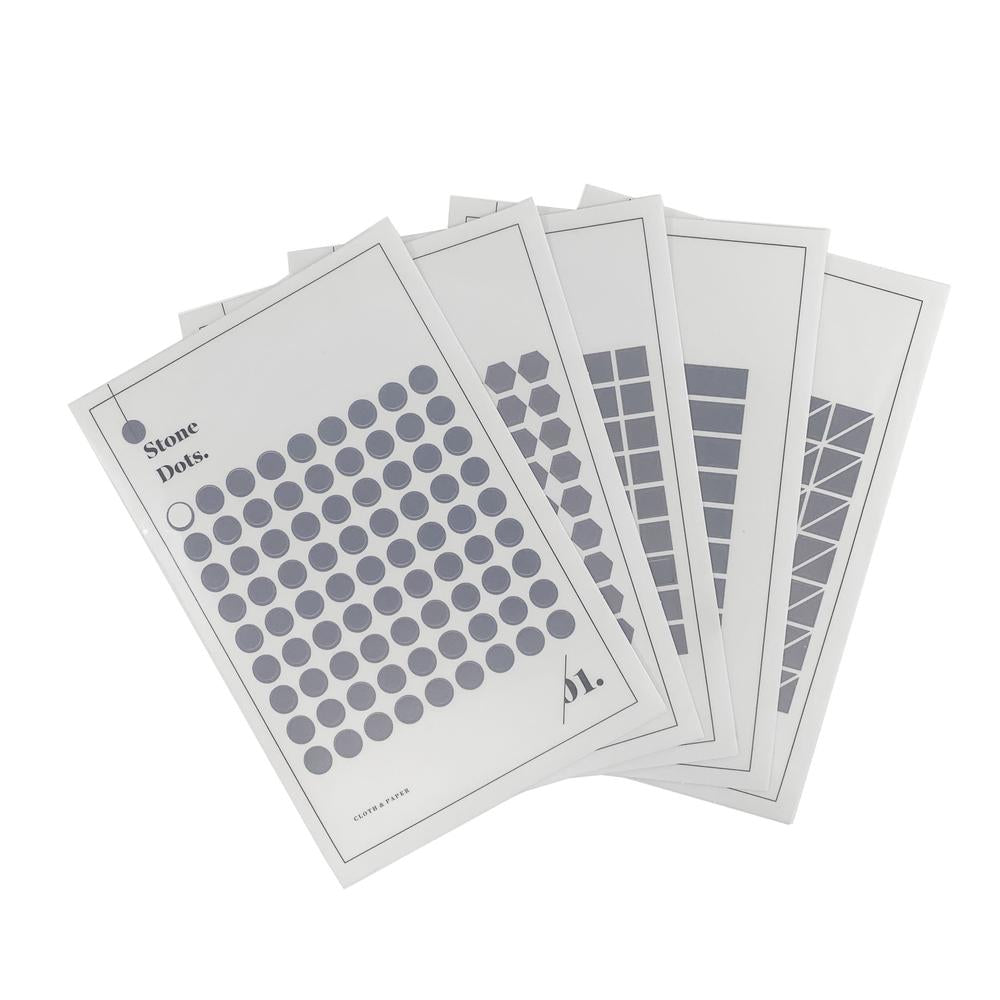 MINIMAL SHAPE STICKER SET | STONE