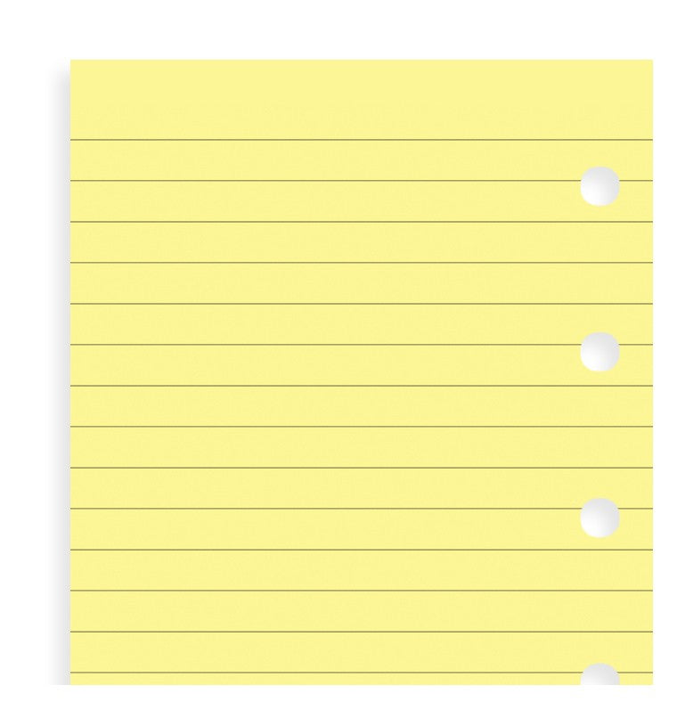 Yellow Ruled Notepaper Mini Refill