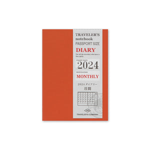 TRAVELER'S notebook Passport Size Refill 2024 Monthly