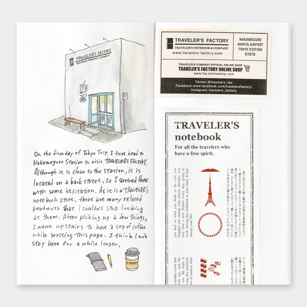 TRAVELER’S notebook Refill TOKYO Blank