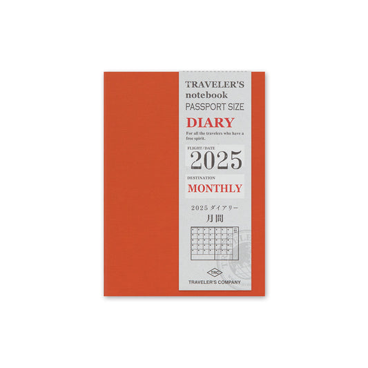 TRAVELER'S notebook Passport Size Refill 2025 Monthly