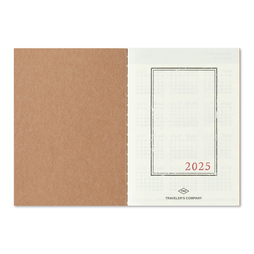 TRAVELER'S notebook Passport Size Refill 2025 Monthly