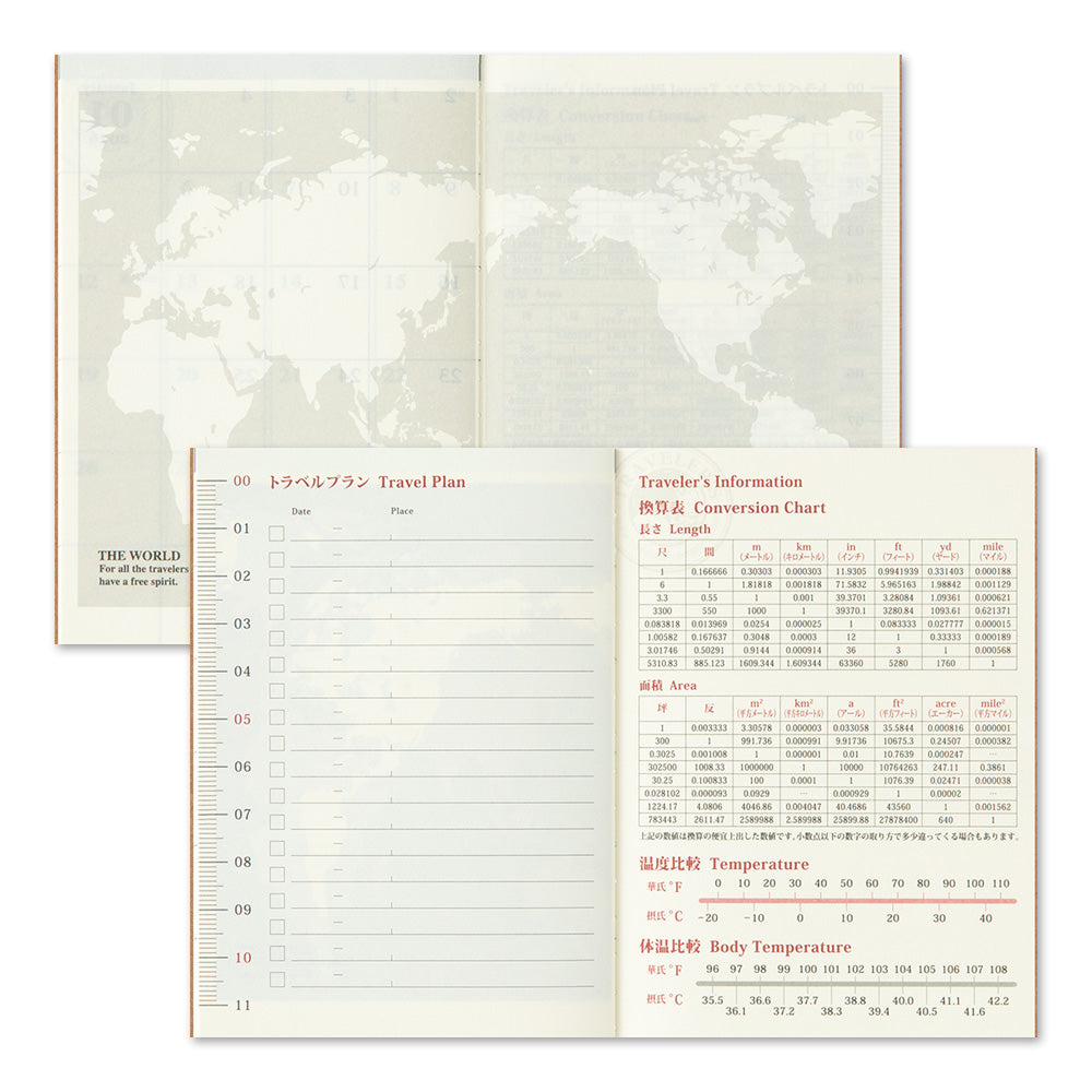TRAVELER'S notebook Passport Size Refill 2025 Monthly