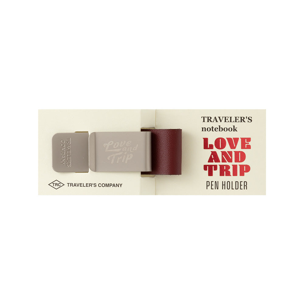 TRAVELER’S notebook Pen Holder LOVE AND TRIP Red