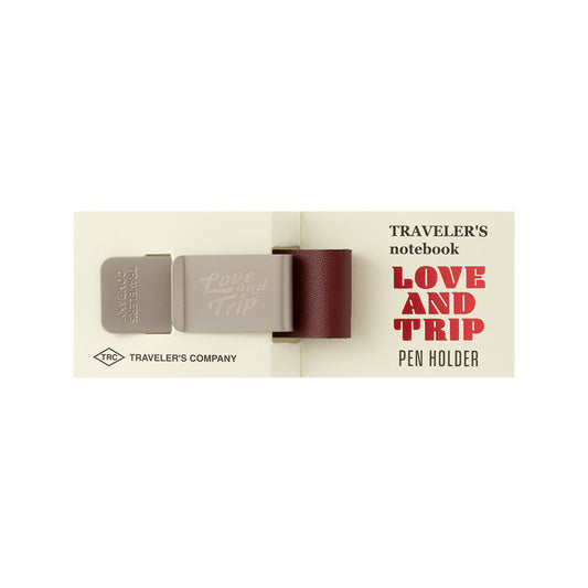TRAVELER’S notebook Pen Holder LOVE AND TRIP Red