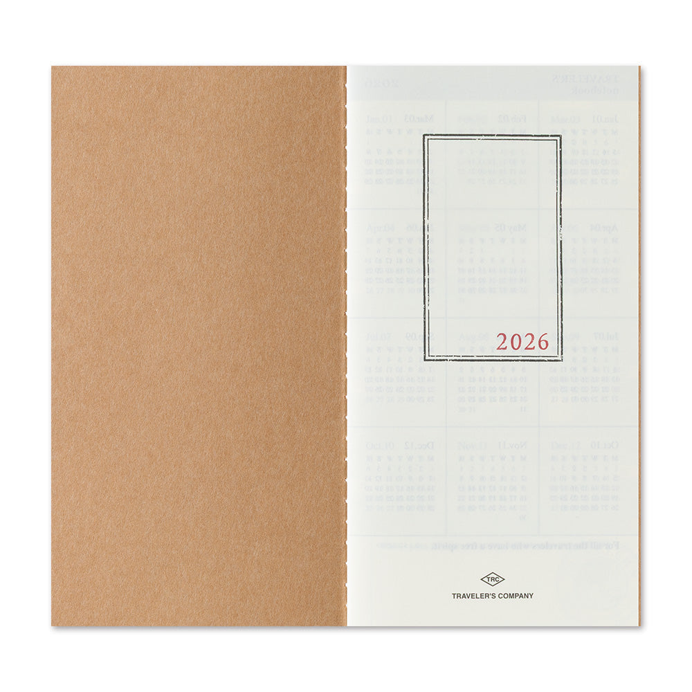 TRAVELER'S notebook Refill 2026 Monthly