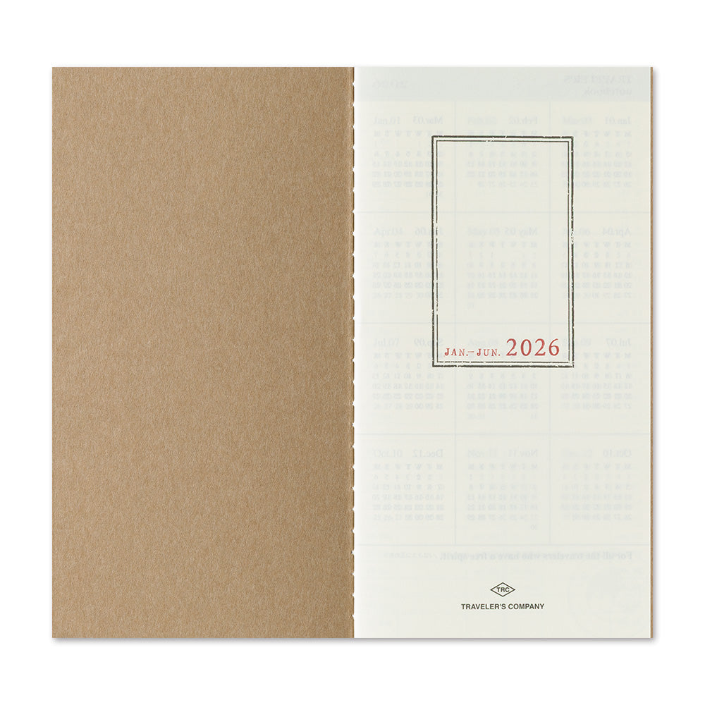TRAVELER'S notebook Refill 2026 Weekly + Memo