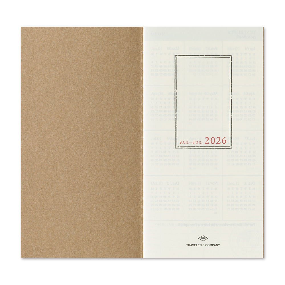 TRAVELER'S notebook Refill 2026 Weekly Vertical