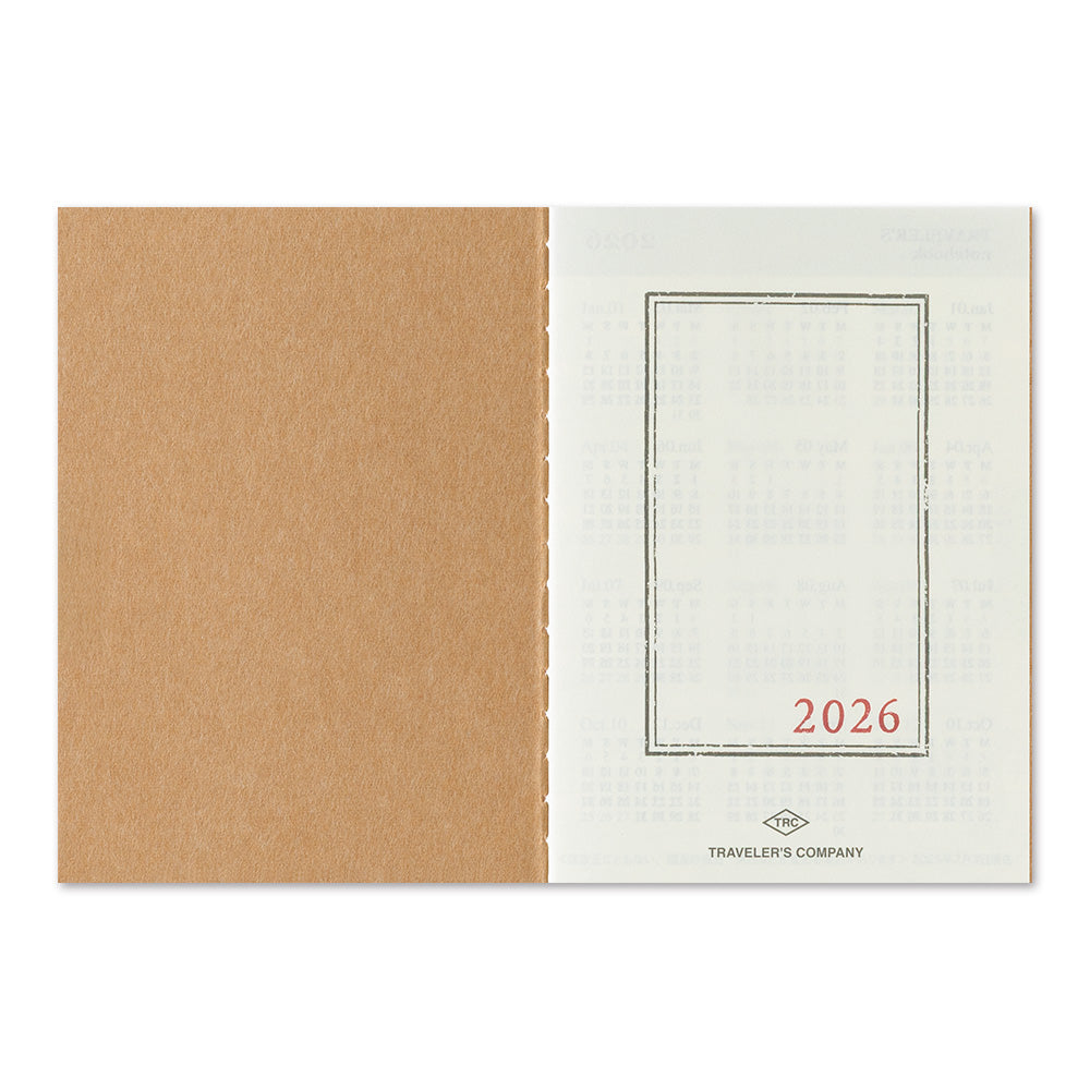 TRAVELER'S notebook Passport Size Refill 2026 Monthly