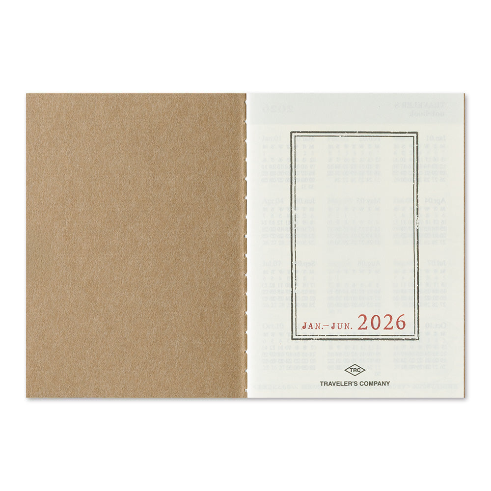 TRAVELER'S notebook Passport Size Refill 2026 Weekly