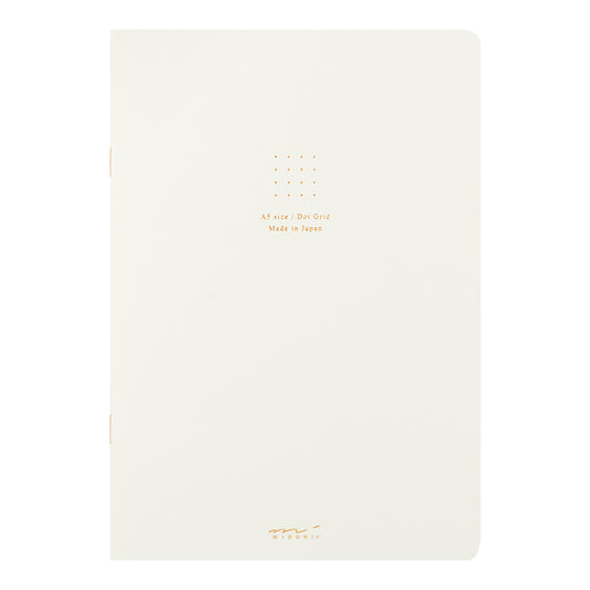 Midori Notebook (A5) Color Dot Grid White
