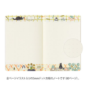 MIDORI Yuru Log Notebook (B6) Cat