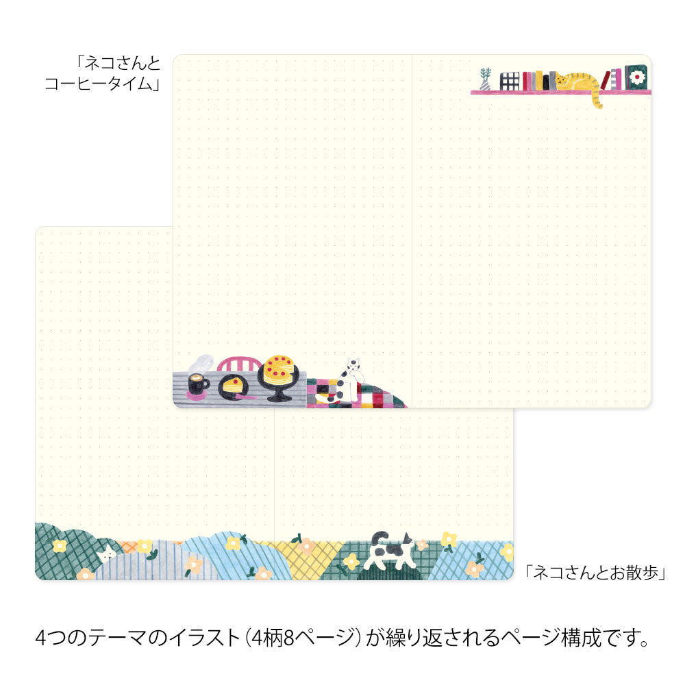 MIDORI Yuru Log Notebook (B6) Cat
