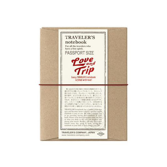 TRAVELER’S notebook Passport Size LOVE AND TRIP Red
