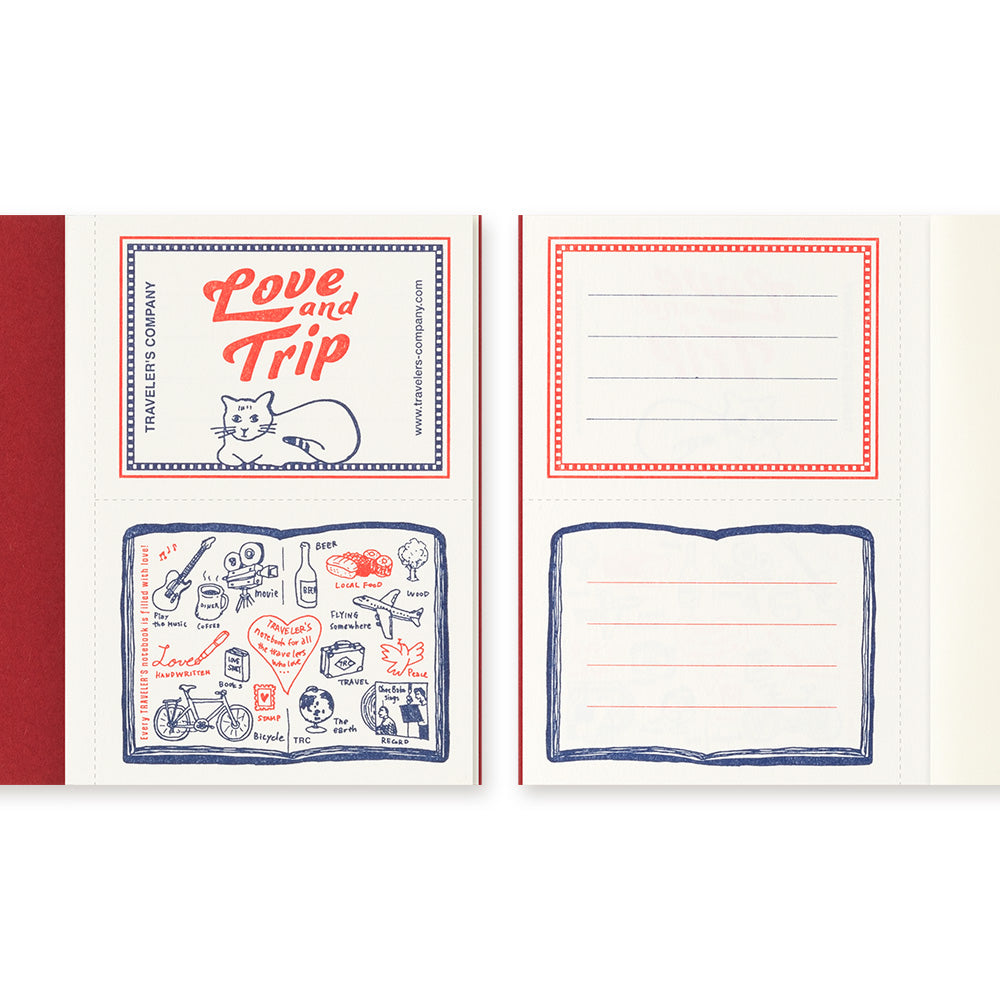 TRAVELER'S notebook Passport Size LOVE AND TRIP Red – Paper