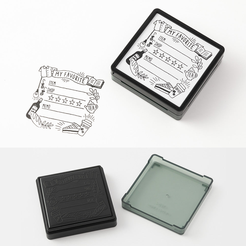 Midori Paintable stamp Pre-inked My favorite