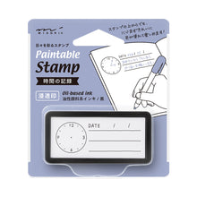 Load image into Gallery viewer, Midori Paintable stamp Pre-inked Half Size Keep Track of Time
