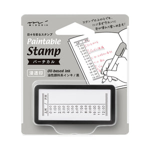 Midori Paintable stamp Pre-inked Half Size Vertical