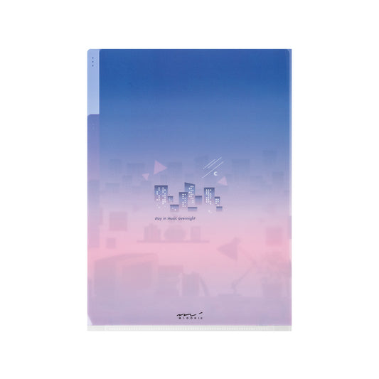 Midori 3-Pocket Clear Folder (A5) City Pop