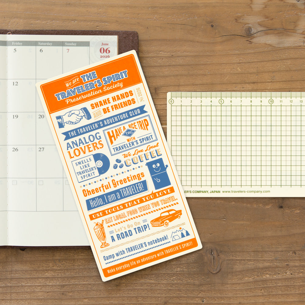 TRAVELER'S notebook Plastic Sheet 2026