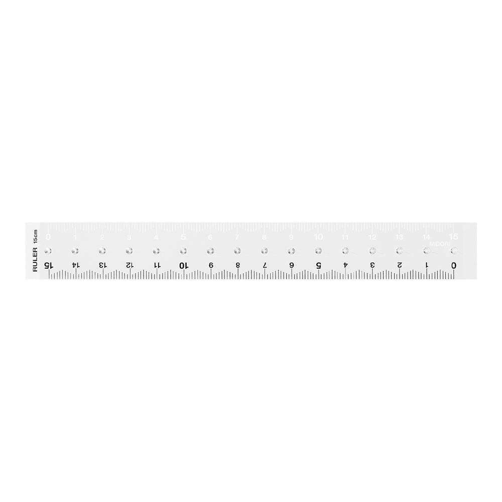 Midori Ruler (15cm) Clear A