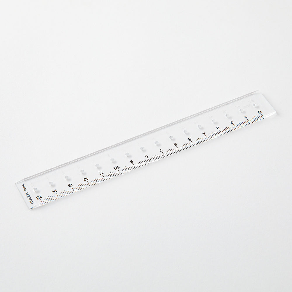 Midori Ruler (15cm) Clear A