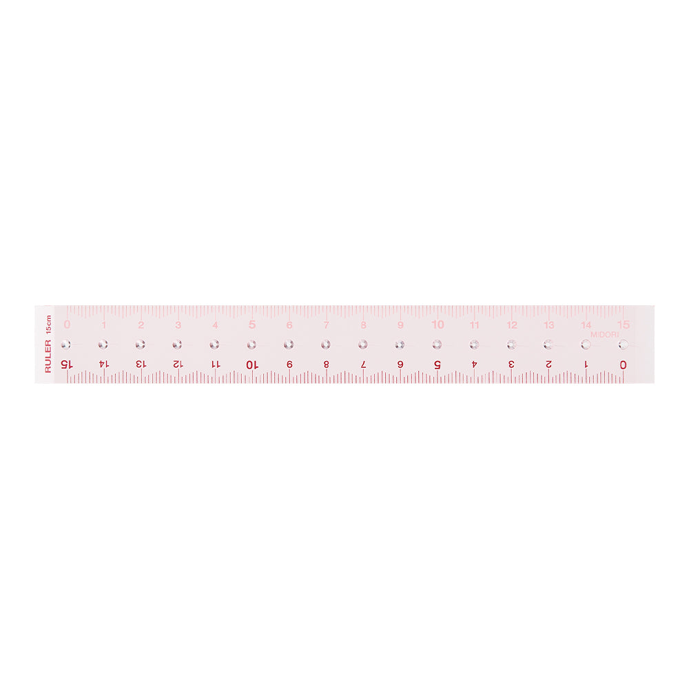 Midori Ruler (15cm) Pink A