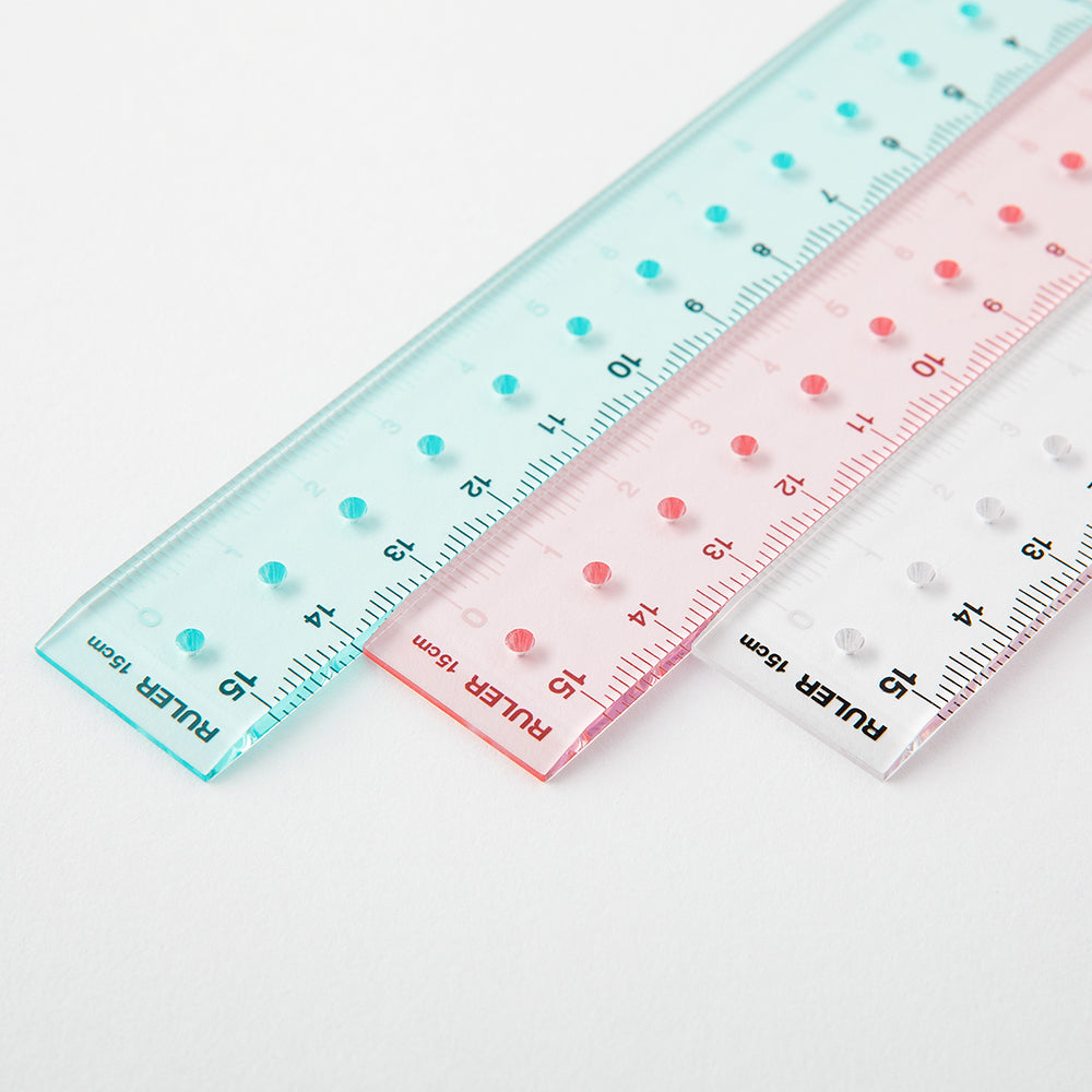Midori Ruler (15cm) Blue A