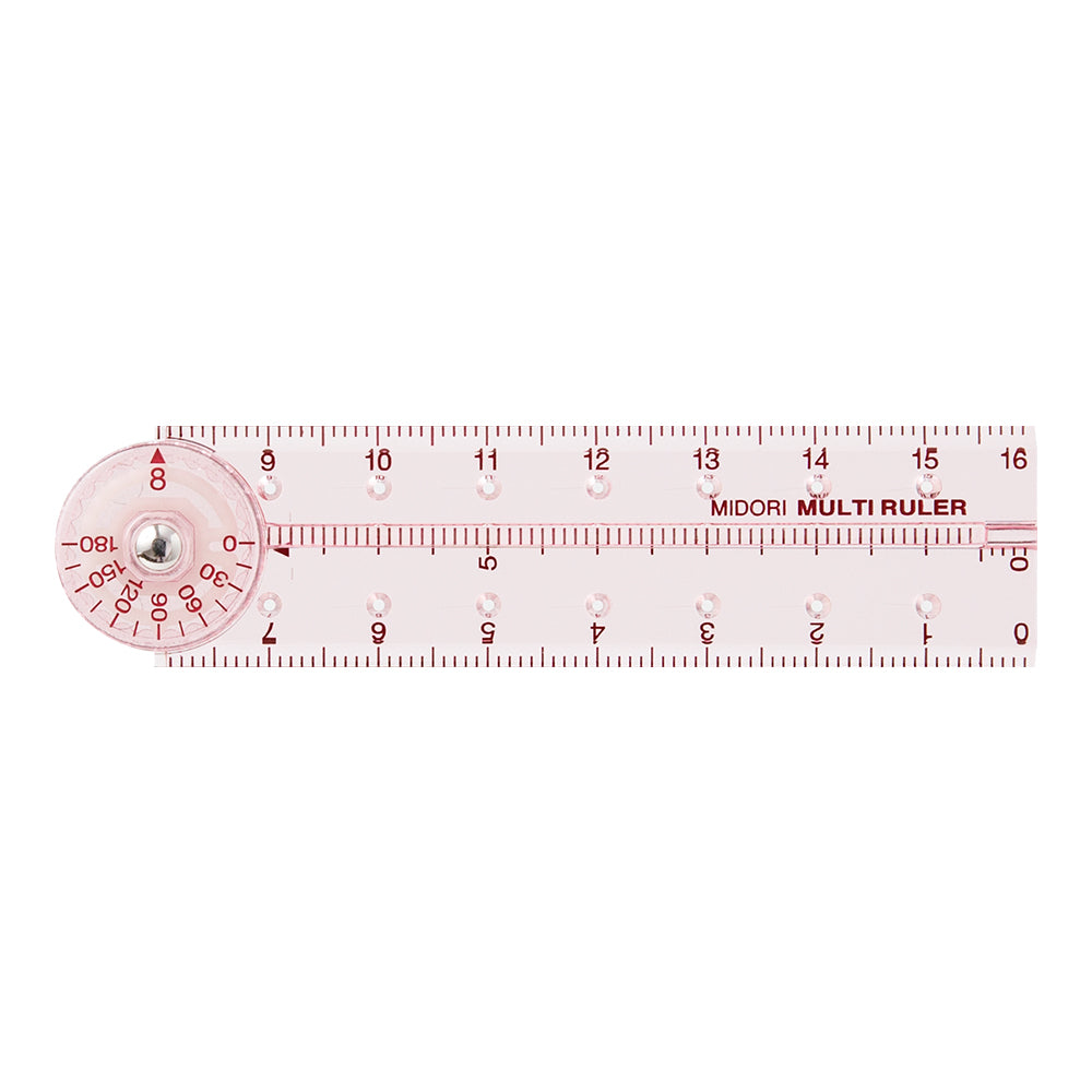 Midori Multi Ruler (16cm) Pink A