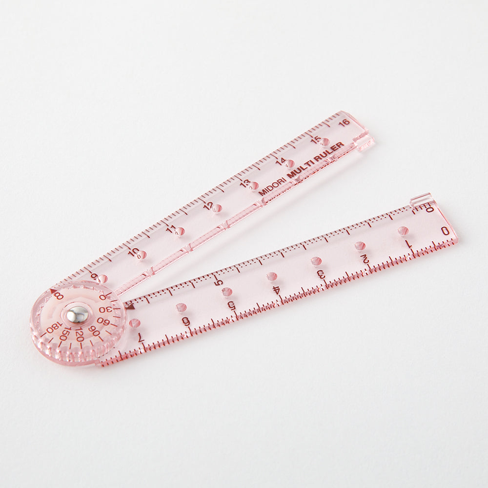 Midori Multi Ruler (16cm) Pink A