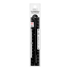 Midori Multi Ruler (30cm) Black A