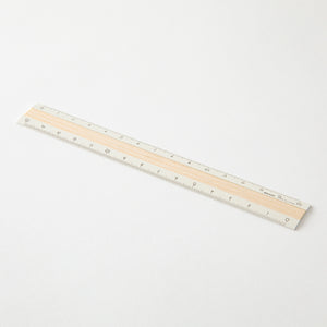 Midori Aluminum & Wood Ruler (15cm) Ivory