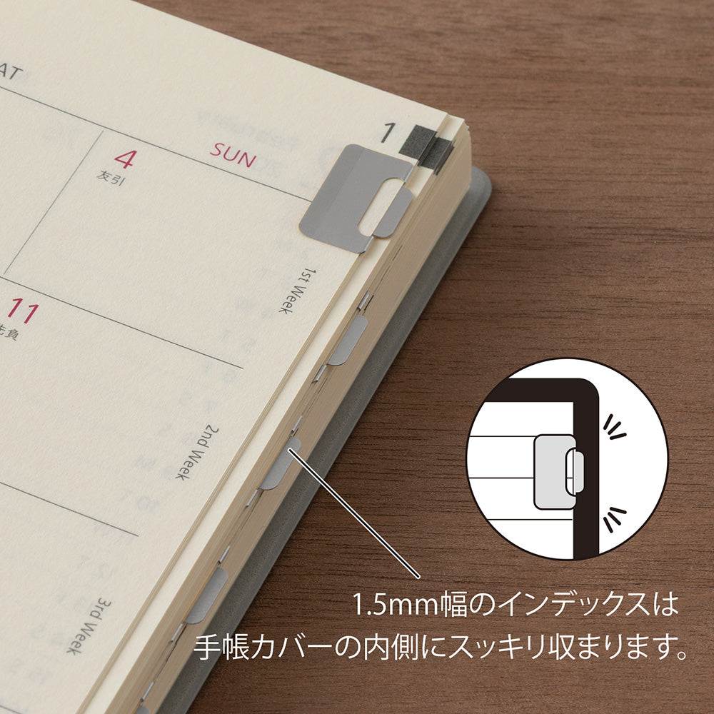 Midori Index Clip (S) Chiratto Silver