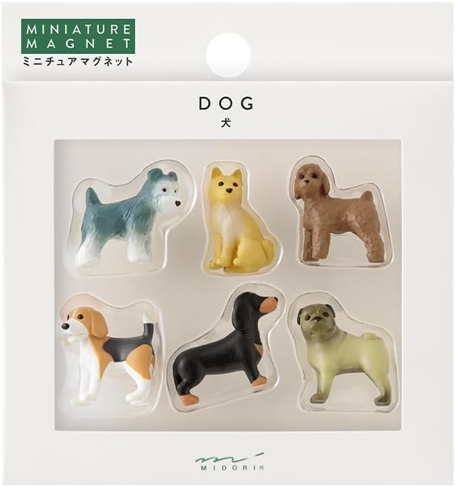 Midori Mini Magnets Dogs 6 Pcs