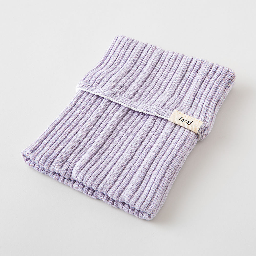 Midori Knitted book band with pockets (A6 ～ B6) Light Purple