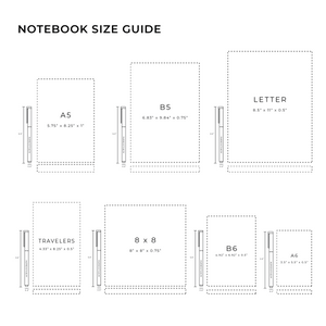 Archer & Olive B5 Dot Grid Notebook- Books & Flowers