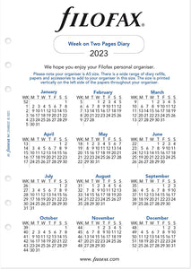 Week On Two Pages Diary - A5 2023 English