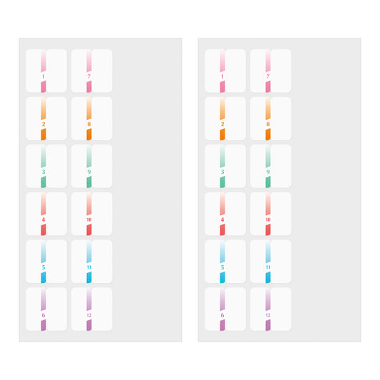 Midori Index Label Chiratto Number Color