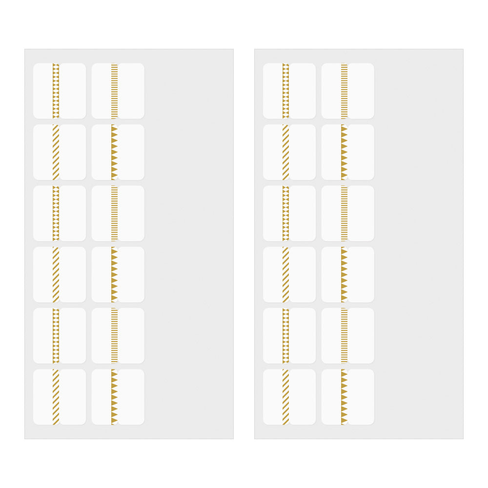 Midori Index Label Chiratto Pattern Gold