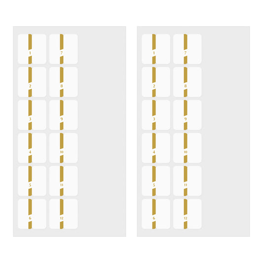 Midori Index Label Chiratto Number Gold