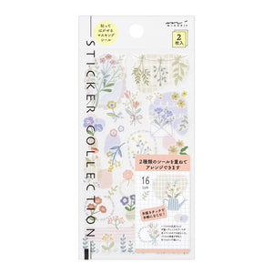 Midori Sticker 2639 Two Sheets Flower