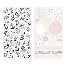 Load image into Gallery viewer, Midori Sticker 2642 Two Sheets Monotone Flower
