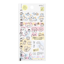 Load image into Gallery viewer, Midori Sticker 2644 Two Sheets Cute Motif
