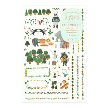 Load image into Gallery viewer, MIDORI Yuru Log Sticker 2 Sheets Forest Animal
