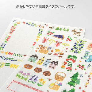 MIDORI Yuru Log Sticker 2 Sheets Scandinavia