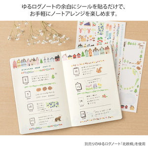 MIDORI Yuru Log Sticker 2 Sheets Scandinavia