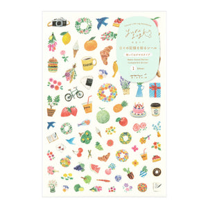 MIDORI Yuru Log Sticker 1 Sheet Motif